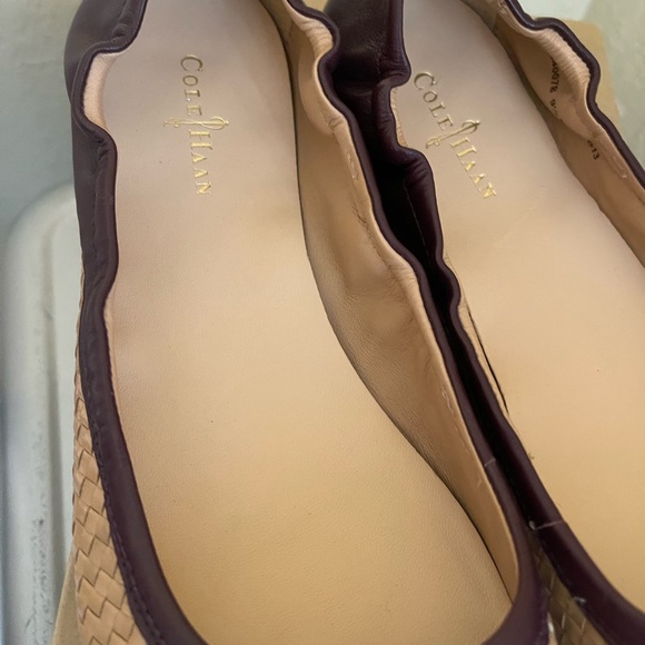 Cole Haan Irwin Ballet Flats Sandstone Woven Leather Sz 9.5 B - Picture 3 of 6
